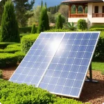 pikaso_texttoimage_A-solar-panel-installed-in-a-green-garden-surround-1